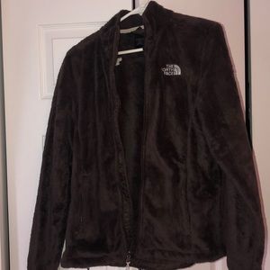 Brown Northface Fuzzy Jacket
